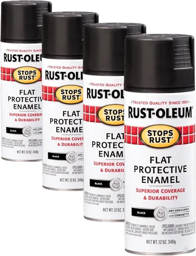 Vista 57 de Rust-Oleum 7776830 - Pintura en aerosol para prevención del óxido, 12 onzas, negro plano