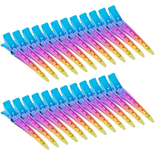 Vista 15 de 24 Paquetes de Pinzas Pico de Pato, Bantoye 2.75 Pulgadas Pinzas de Cocodrilo Rizadoras de Metal Antioxidante con Agujeros para Peinado del Cabello