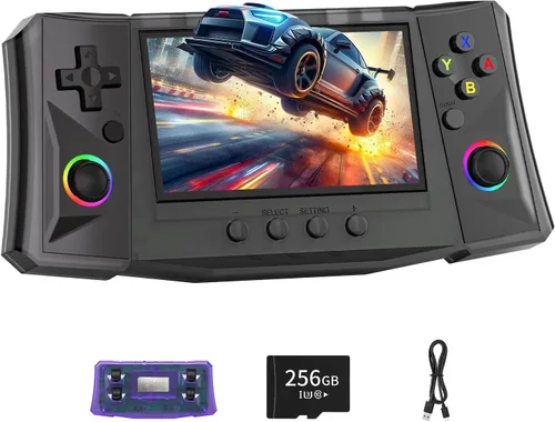 Vista 9 de FVBADE [50000 en 1] R50S Ultra Consola de juegos portátil 4.5 pulgadas IPS Pantalla Mini consola retro 4000mAh Arcade de bolsillo portátil 45+