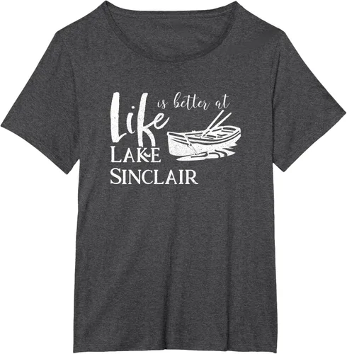 Vista 30 de Life is Better at Lake Sinclair Georgia Camiseta Negro