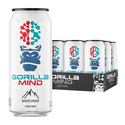 Vista 7 de Gorilla Mind Bebida energética Energía inigualable · Enfoque amplificado N-acetil-L-tirosina, alfa-GPC, 200 mg de cafeína, uridina, azafrán 0