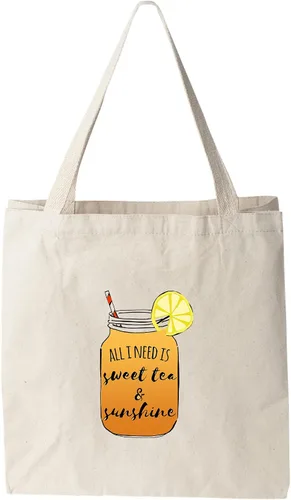 Vista 15 de Moonlight Makers 100% Cotton Canvas, Natural Tote Bag, Full-Color Tote, Funny Design - Drinks