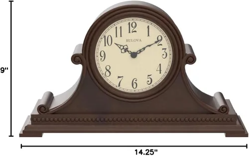 Vista 5 de Bulova B1514 Asheville - Reloj de repisa, color marrón cereza