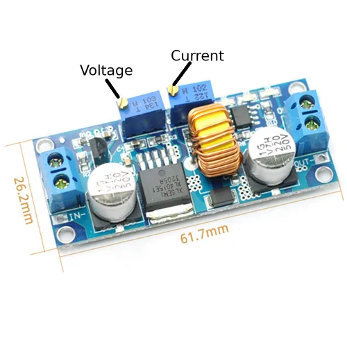 Vista 2 de JacobsParts LM2596 36V 5A DC Buck Step Down Voltaje Convertidor de Voltaje Constante Módulo de Poder Corriente