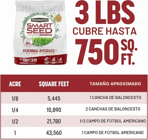 Vista 11 de Pennington Smart Seed Raigrás perenne 3 libras