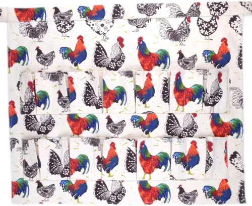 Vista 2 de Delantal de recolección de huevos, 12 bolsillos Chiken huevos sosteniendo delantales de pato, ganso, codorniz, paloma, soporte para huevos de Pascua