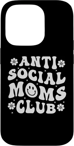 Vista 17 de iPhone 16 Anti Social Moms Club - Retro Funny Mom Life Mothers Day Mom Case