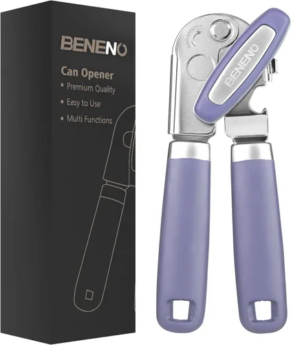 Vista 16 de Beneno Abrelatas Manual de Servicio Pesado con Imán, Hoja de Acero al Carbono Afilada Duradera con Corte Suave, Perilla Grande que Ahorra Esfuerzo