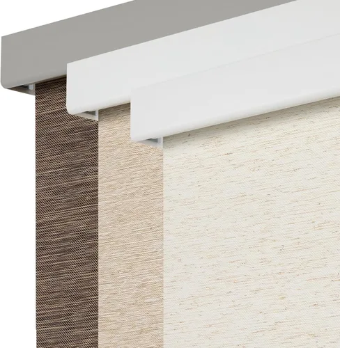 Vista 2 de Persilux Persianas enrollables con filtro de luz para ventanas de interior, tejido natural, protección UV, sin cordones, persianas para puertas Crema