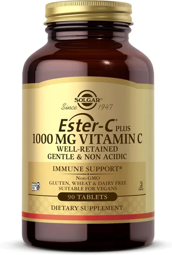 Vista 9 de Solgar Ester-C Plus vitamina C (complejo de ascorbato Ester-C) tabletas de 1000 mg , 033984010512, 60, 1, 1
