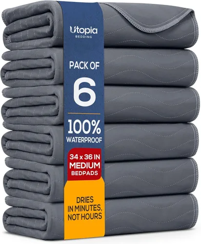 Vista 11 de Utopia Bedding Almohadillas lavables reutilizables 18" x 24" (Paquete de 4), almohadillas de cama impermeables de alta absorción para incontinencia