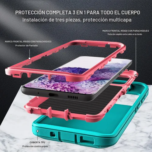Vista 4 de YKHJKLEC Solo funda para Samsung Galaxy S20, no compatible con Galaxy S20 FE/S20 Plus/S20 Ultra, con 2 piezas