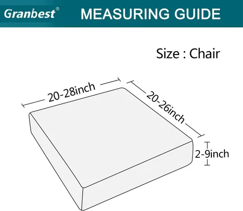 Vista 6 de Granbest Fundas de cojín gruesas y duraderas para asiento de sofá, protector de muebles para cojines individuales (cojín de silla, chocolate)