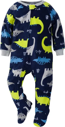 Vista 2 de Gerber Baby Boys' Toddler Loose Fit Flame Resistant Fleece Footed Pajamas 2-Pack