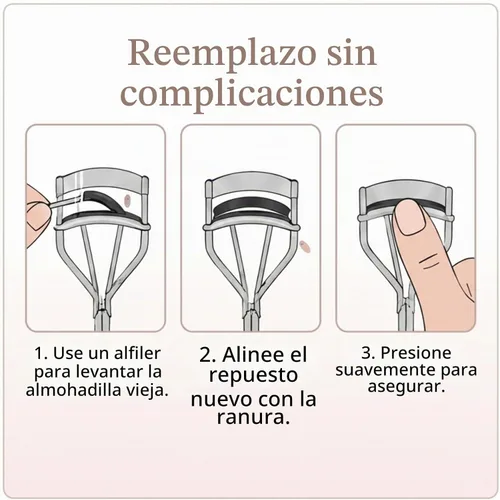 Vista 8 de Compatible con almohadillas de repuesto para rizador de pestañas Shiseido Blackb (apto para Shiseido)