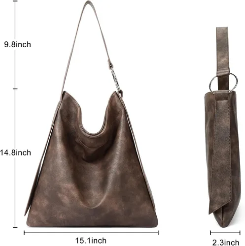 Vista 3 de CLUCI Purses and Handbags for Women Vegan Leather Hobo Bags Designer Tote Fashion Large Ladies Shoulder Bag