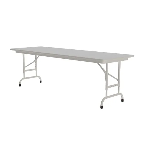 Vista 5 de Correll CFA2448M 01 - Mesa plegable de melamina de altura ajustable, rectangular, 24 pulgadas de ancho x 48 pulgadas de largo x 22 a 32 pulgadas