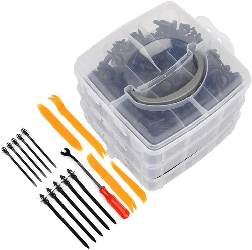 Vista 6 de SCITOO Kit de repuesto para tornillos de expansión de 16 tamaños para automóvil, clips de remache para parachoques