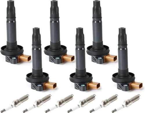 Vista 18 de Paquete de 6 bobinas de encendido UF242 y bujía de iridio IZFR5K11 compatible con Honda Accord Odyssey 3.0L 3.5L V6, Acura CL TL 3.2L V6 Reemplazar