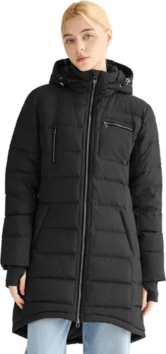 Vista 20 de Orolay - Chaqueta de plumón para mujer, abrigo de longitud media
