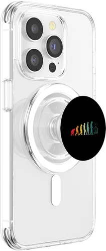 Vista 3 de Beekeeping Evolution Honey Bees Supplies Beekeeper PopSockets MagSafe PopGrip for iPhone