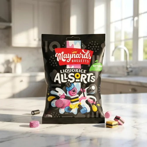 Vista 2 de Maynards Bassetts Regaliz Allsorts 4.59 oz, dulces tradicionales