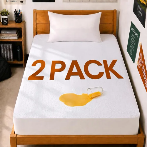 Vista 34 de Utopia Bedding – Protector impermeable de colchón tamaño individual, funda de colchón de terry premium de 200 GSM, transpirable, estilo ajustado