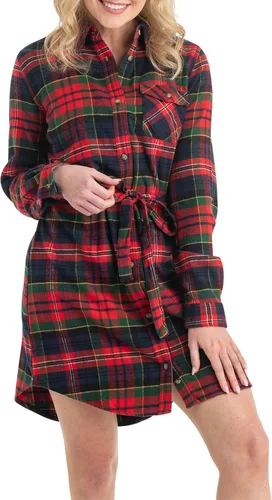 Vista 2 de Legendary Whitetails - Vestido de franela de manga larga para mujer