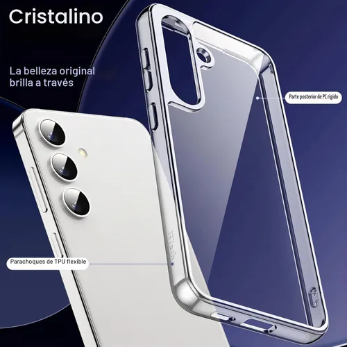 Vista 5 de JETech Funda 5 en 1 para Samsung Galaxy S24 Plus, antiamarilleo Transparente