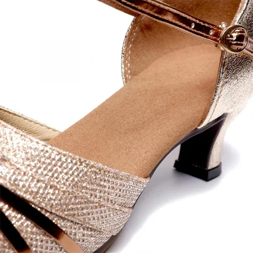 Vista 5 de Latin Dance Shoes for Women,Dance Shoes Women Latin Salsa Bachata Shoes Closed Toe Sole Performance Dance Shoes