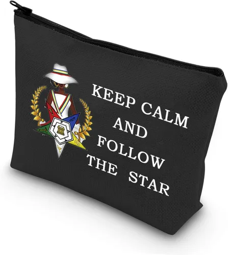 Vista 7 de LEVLO Bolsa de cosméticos de hermandad de hermandad de mujeres regalo para hermana Keep Calm And Follow The Star Sisterhood Merch, Sigue a la Sigue