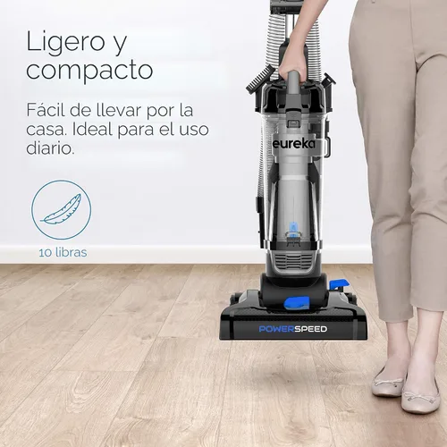 Vista 6 de Eureka PowerSpeed Aspiradora Vertical Ligera para Alfombras y Pisos Duros, Potente Aspiradora Vertical sin Bolsa para el Hogar con Mascotas Azul