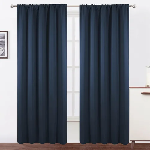 Vista 51 de LEMOMO Cortinas opacas de 42 x 54 pulgadas, juego de 2 paneles de cortinas con aislamiento térmico para oscurecer la habitación