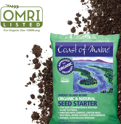 Vista 6 de Coast of Maine, 8qt (paquete de 4) Sprout Island Blend, iniciador de semillas orgánicas y naturales para germinación de semillas y esquejes