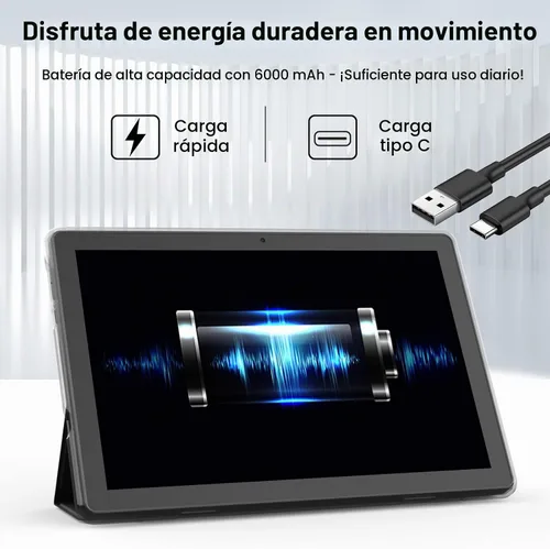 Vista 7 de ATOZEE Tableta Android de 10 Pulgadas con Estuche Protector para Tabletas y Lápiz Táctil Android 15 Tablets 5G WiFi-6 Pantalla IPS Full HD de 1280 *