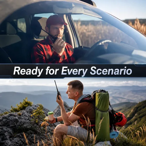 Vista 7 de BAOFENG UV-5R Radio Walkie Talkie de doble banda, carga directa tipo C, largo alcance, paquete de 2