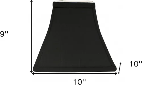 Vista 4 de Pantalla Shantung Shantung de 10 pulgadas negra con forro blanco
