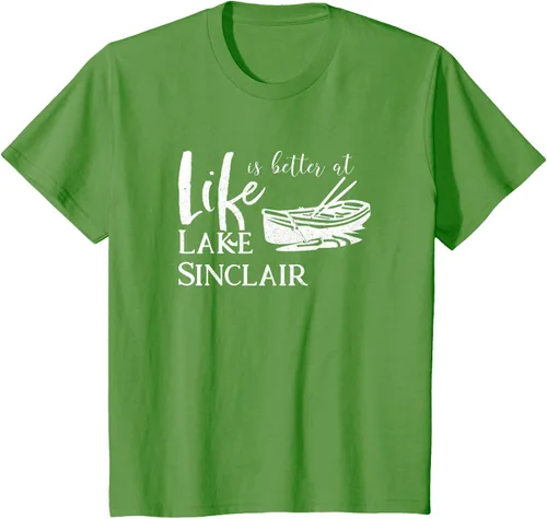 Vista 60 de Life is Better at Lake Sinclair Georgia Camiseta Negro