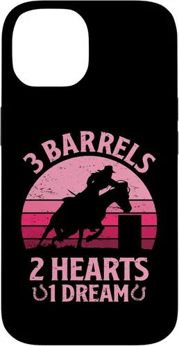 Vista 4 de iPhone 16 3 Barrels 2 Hearts 1 Dream Barrel Racer Barrel Racing Rodeo Case