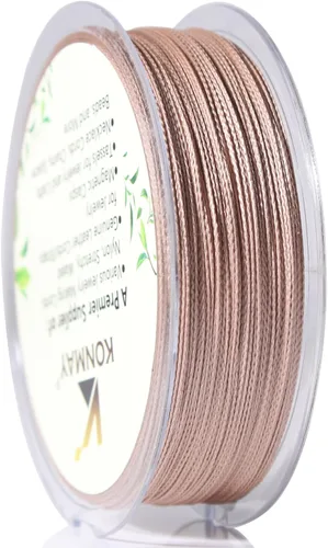 Vista 9 de KONMAY 0.12mm 12lb Black Seed Bead Thread, 100 Yds Jewelry Making String