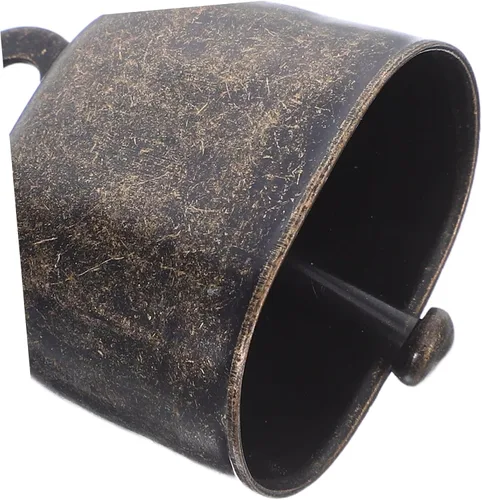 Vista 3 de Colgante de campana de vaca de metal manejado: 4pcs latón vaca caballo campana ovejas pastando campanas de cobre ganado granja animal fuerte bronce