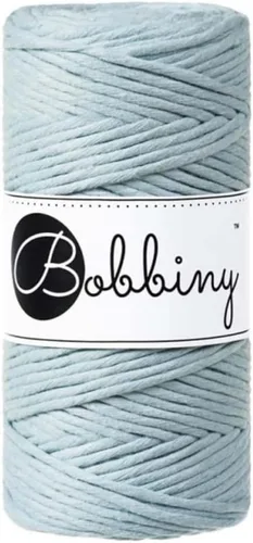 Vista 6 de Bobbiny Cordón regular de macramé de una sola capa de 0.118 pulgadas (azul), 108 yds/330 pies (100% algodón reciclado)