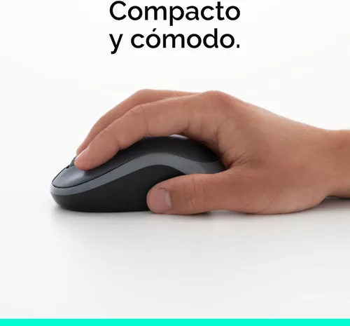 Vista 5 de Logitech Ratón inalámbrico ambidiestro compacto M185 de 2,4 GHz - Gris Swift Swift Gris
