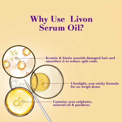 Vista 4 de Livon Suero capilar para hombres y mujeres Sin sulfatos ni parabenos Para todo tipo de cabello Ligero y no graso Aceite de suero reparador