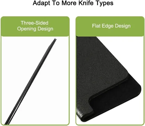 Vista 7 de Protectores de borde de cuchillo, 5, 6.5, 8, 9.5 pulgadas, funda protectora para cuchillo de chef (no incluido)