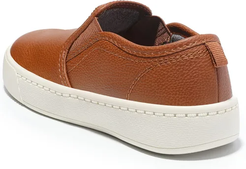 Vista 5 de HOMEHOT Tenis sin cordones para niños, zapatos bajos casuales de cuero vegano (niños grandes, niños pequeños)