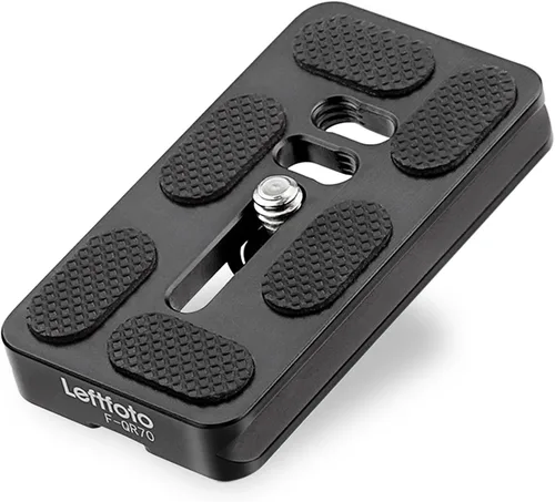 Vista 2 de Leftfoto Placa de liberación rápida para cámara de 2.756 in, se adapta a Arca Swiss Standard Clamp Universal Metal Pequeño QR Trípode Cámara Cuerpo