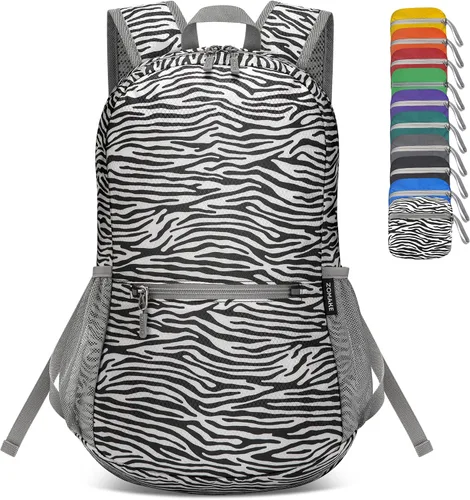 Vista 10 de ZOMAKE Mochila ligera y plegable, pequeña mochila de viaje