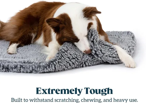 Vista 3 de PELZIN Stoutwool - Cama indestructible para perros, almohadilla mullida a prueba de masticados, almohadilla resistente para masticadores agresivos
