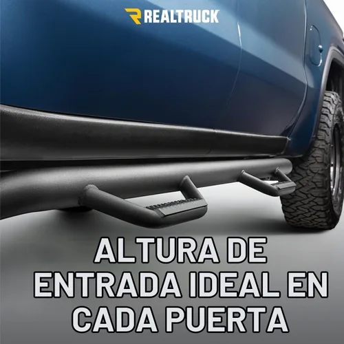 Vista 5 de RealTruck - Escalones Nerf para 4Runner Rueda a rueda, acero resistente, negro texturizado T1360R Compatible con Toyota 4 Runner 2010 - 2024